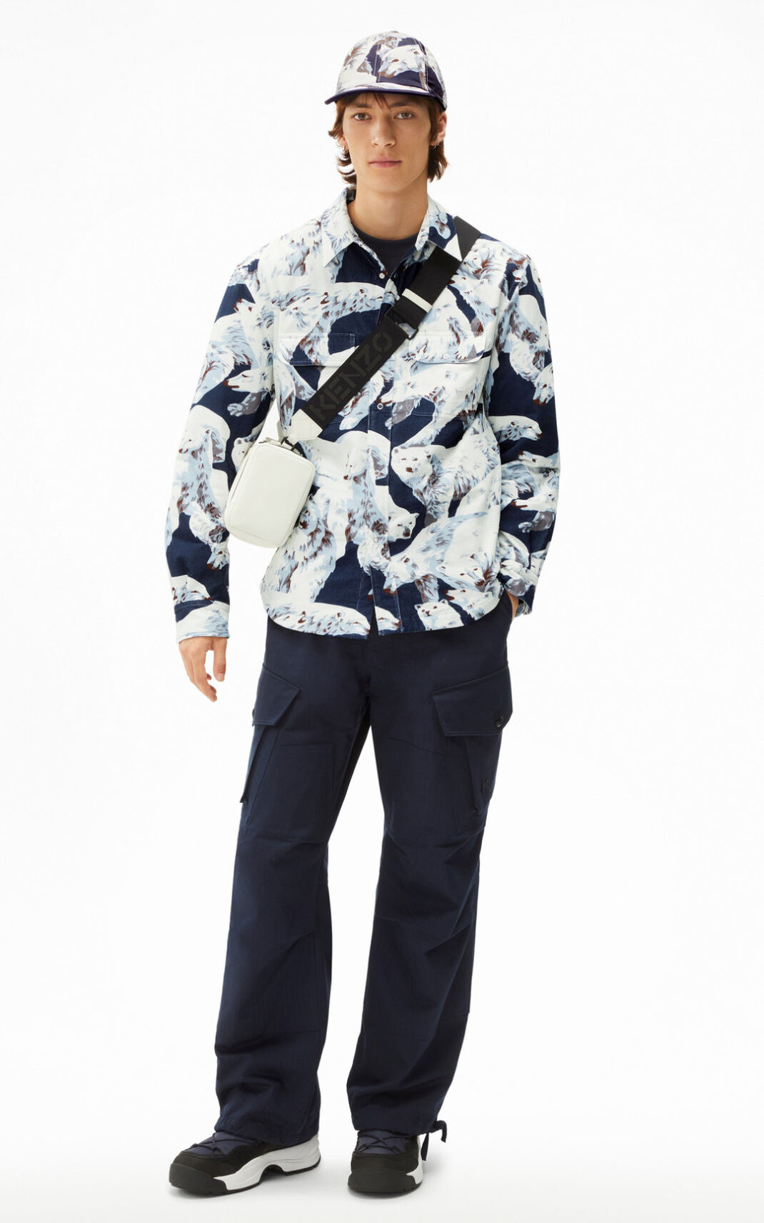 Kenzo Polar Bear The Vinter Capsule Skjorta Herr | 23814-KRPH